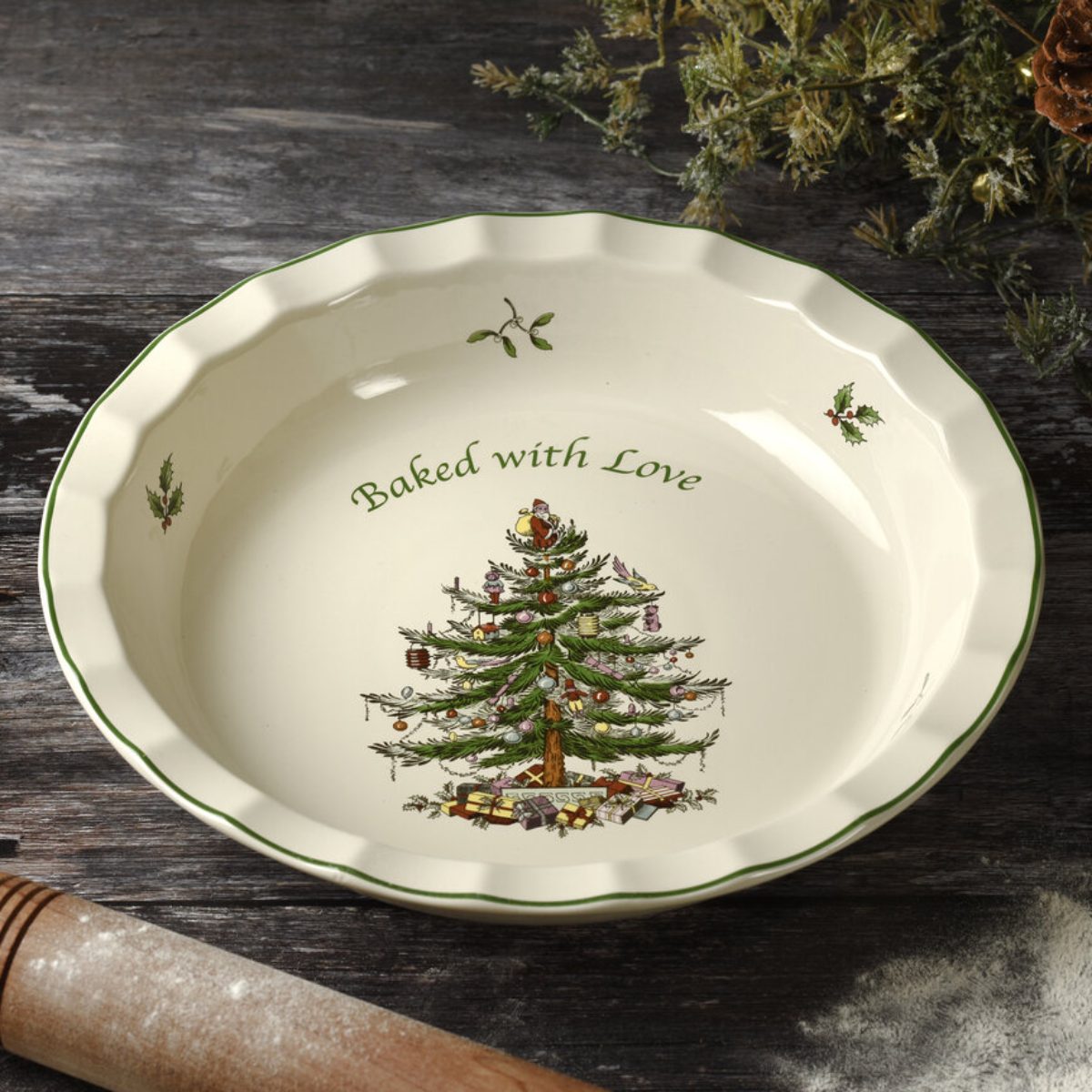 Christmas Tree Baked with Love Pie Dish image number null